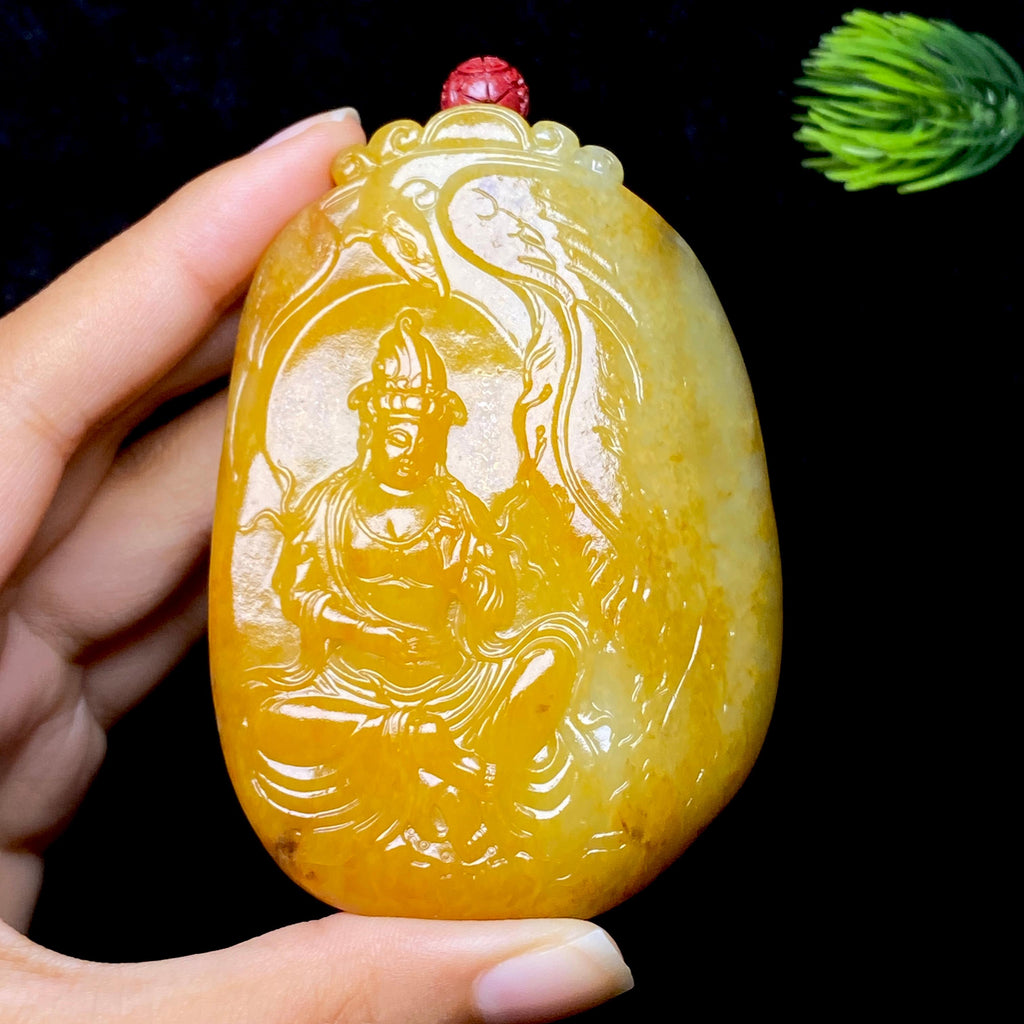 和田玉籽料观音把件（146.3g）