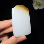 精品和田玉糖白平安牌（40.4g）