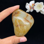 和田玉洒金皮籽料手把件（100g）