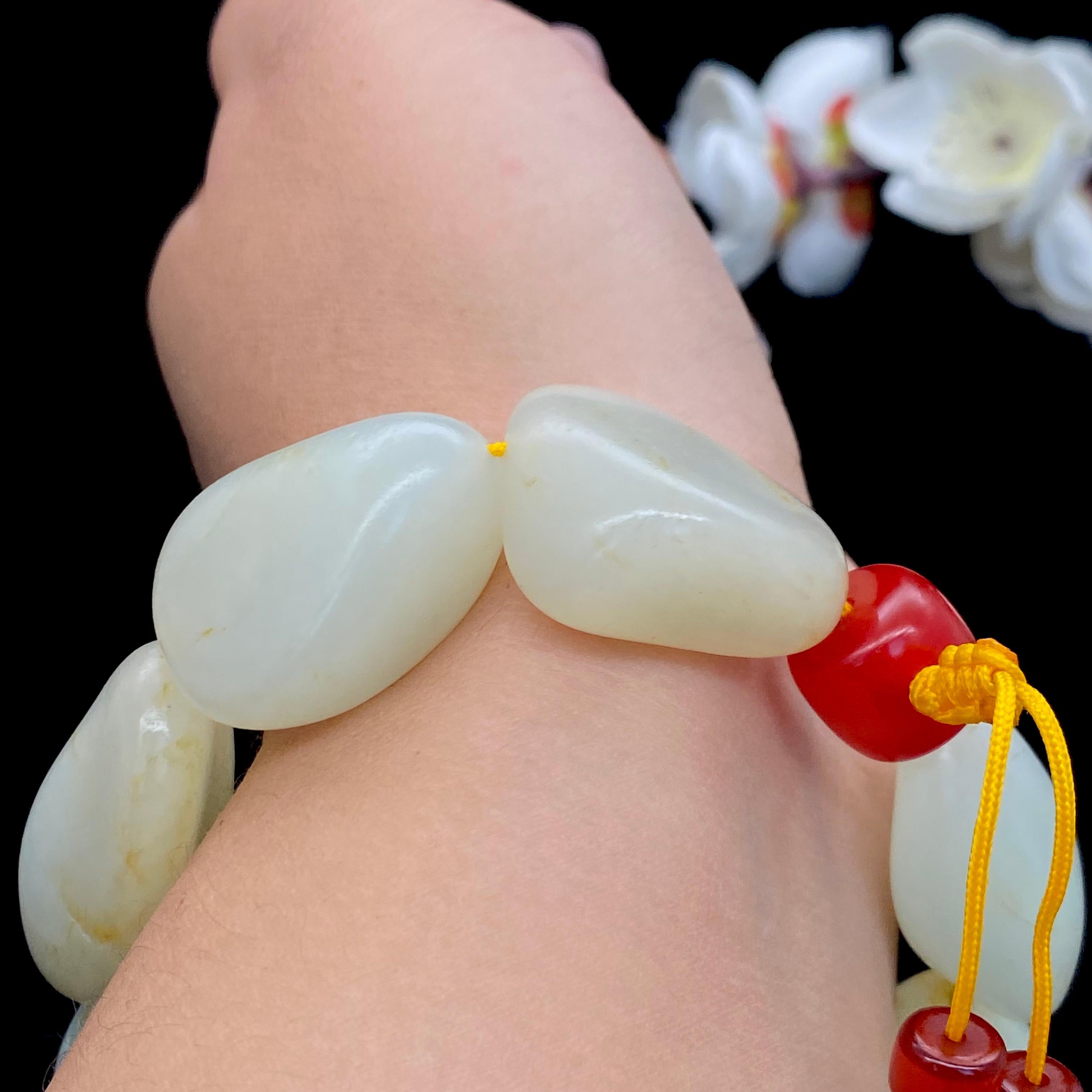 和田玉洒金皮【精品手串】（106.1g）