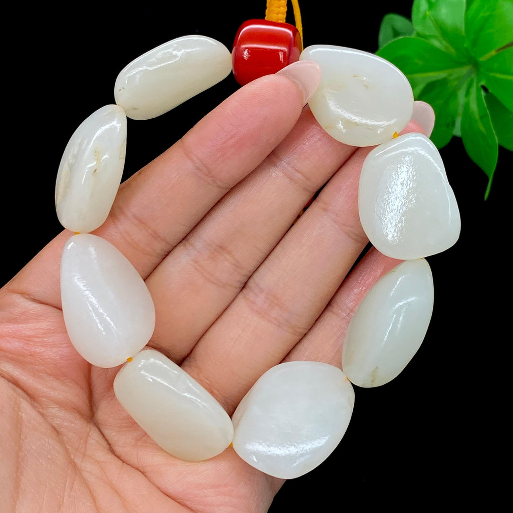 和田玉白玉籽料【精品手串】（76.1g）