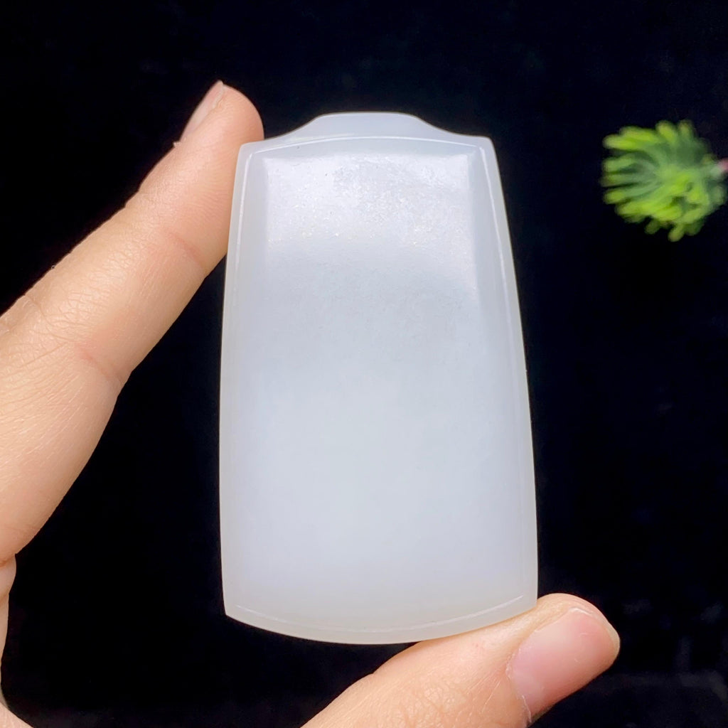 和田玉白玉无事牌（77.1g）