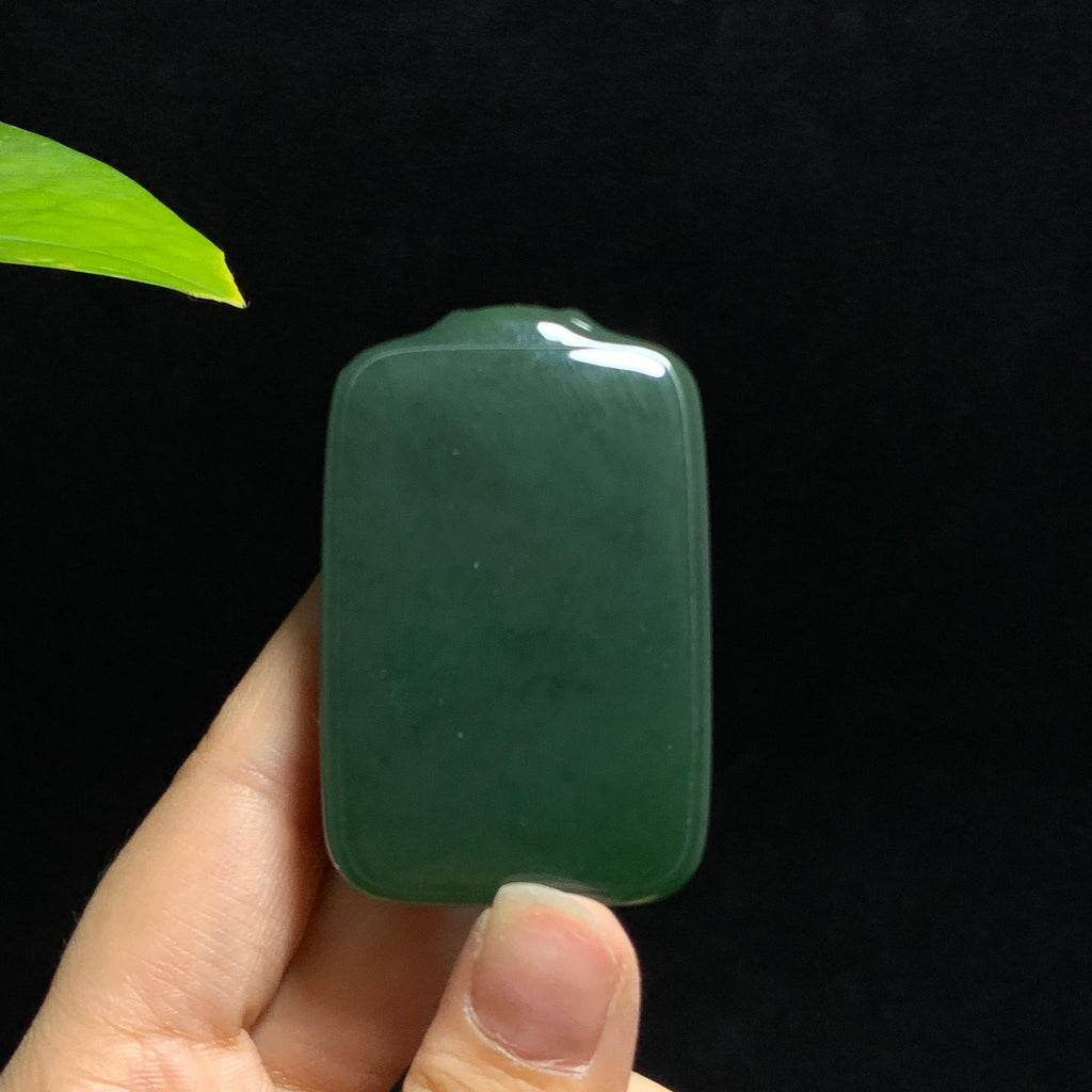 碧玉菠菜绿无事牌（65.8g）