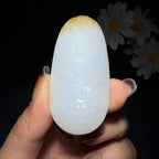 和田玉糖白大势至菩萨（40.6g）