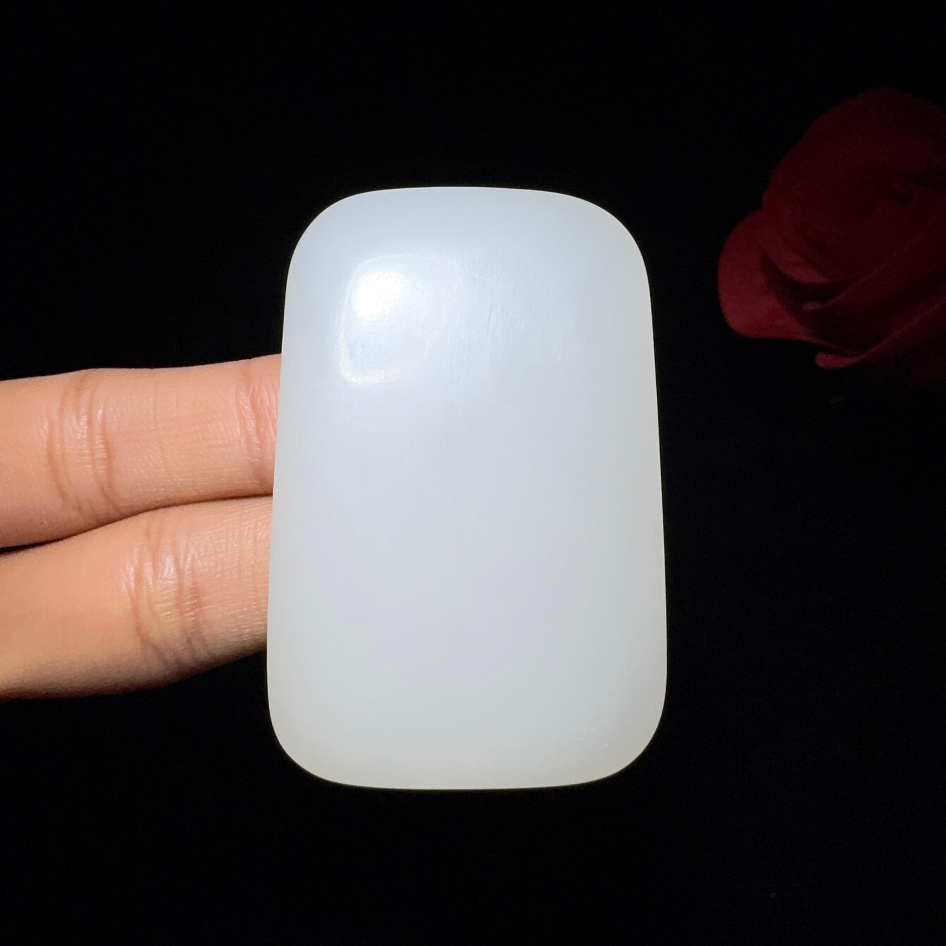 和田玉白玉平安无事牌（61.5g）