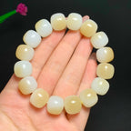 收藏级新疆糖羊脂白玉手串（69.0g）