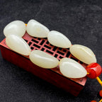 和田玉白玉带洒金皮【精品手串】（92.6g）