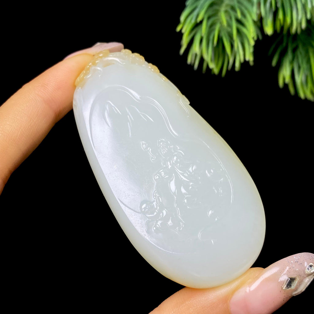 和田玉籽料老子出关挂件（53.9g）