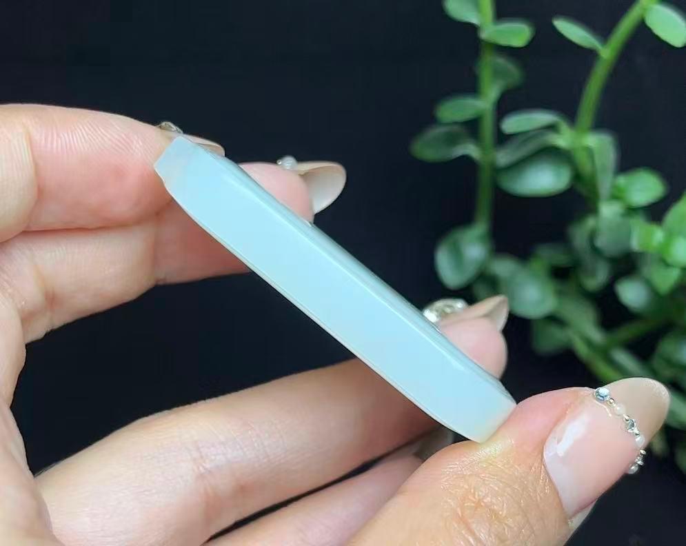 和田玉羊脂白玉平安无事牌（32.5g）
