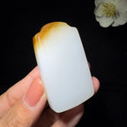 精品和田玉糖白平安牌（40.4g）
