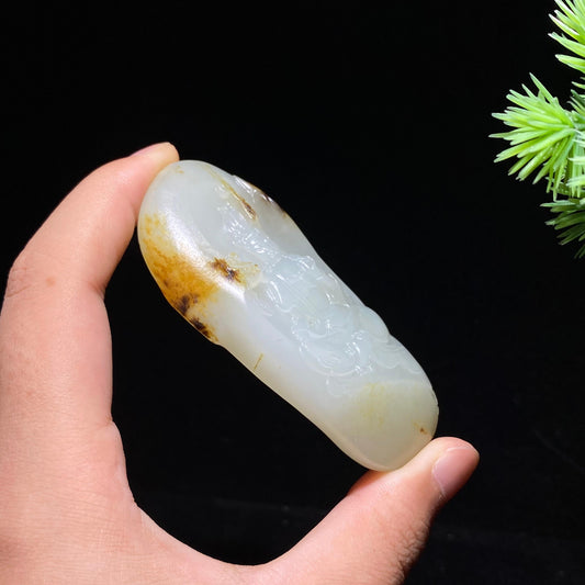 和田玉籽料观音（75.5g）