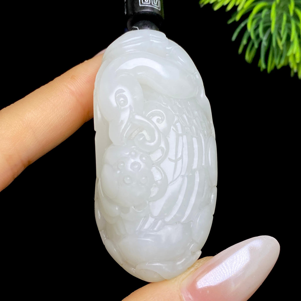和田玉籽料鹅如意（65.3g）