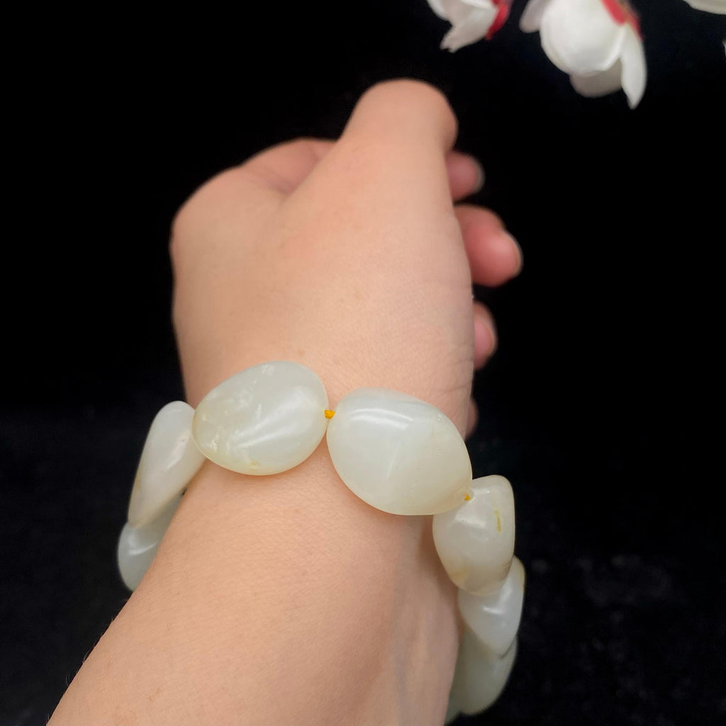 和田玉洒金皮【精品手串】（44.9g）