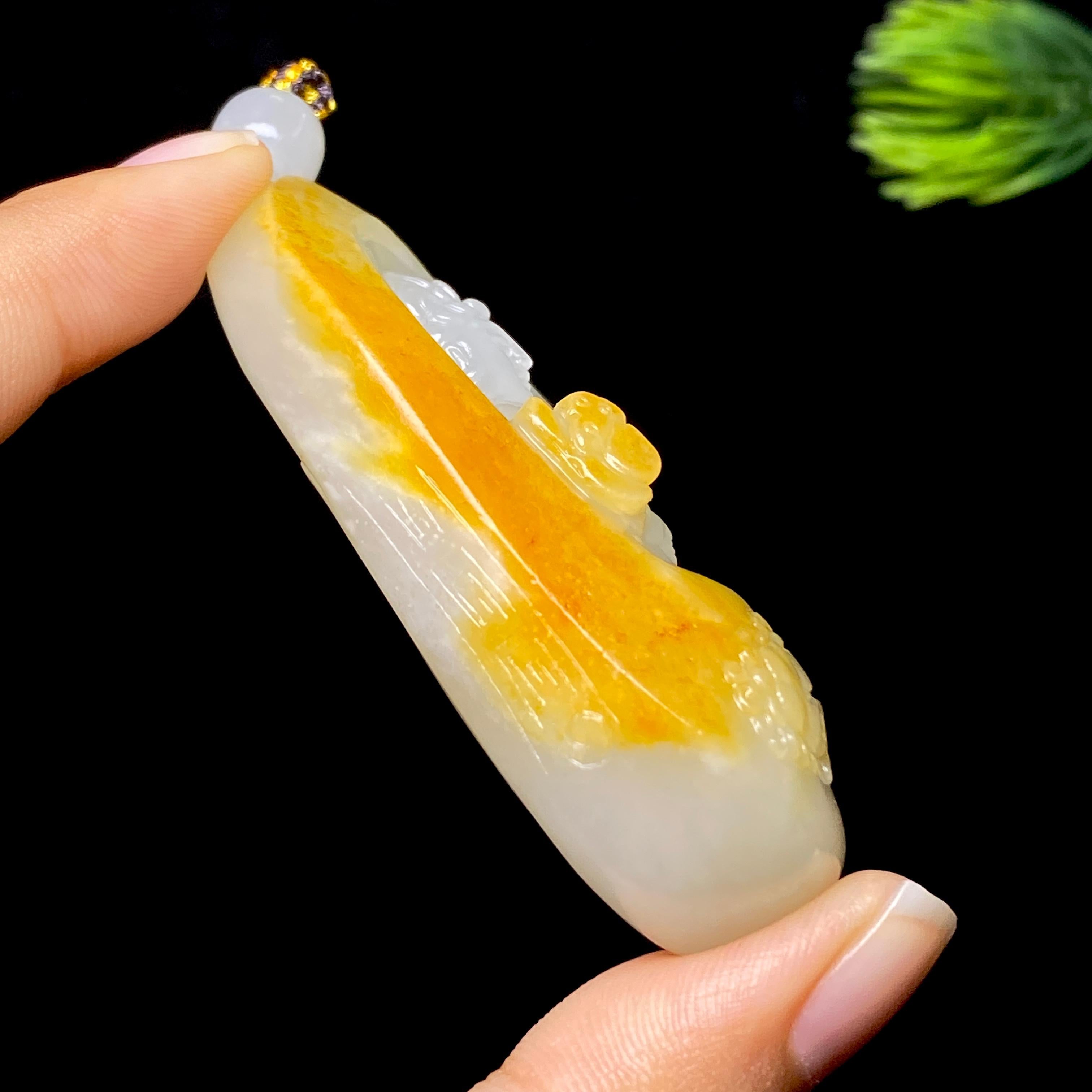 和田玉籽料文殊菩萨（60.4g）