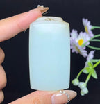 和田玉糖白带翠平安无事牌（48.2g）