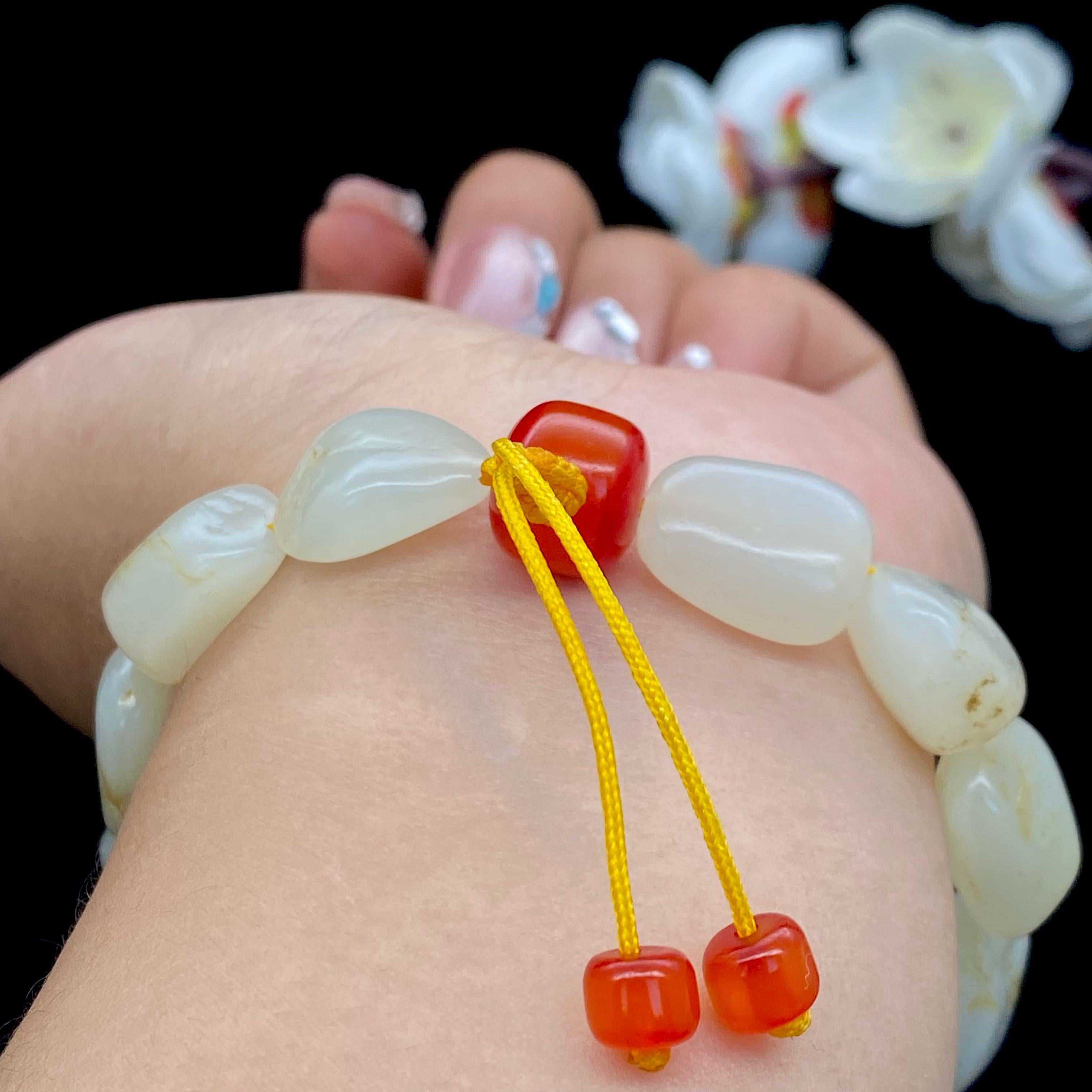 和田玉黄皮【精品手串】（38.7g）