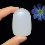 秒杀和田玉白玉平安无事牌（61.2g）