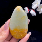 和田玉聚黄皮籽料手把件（94g）