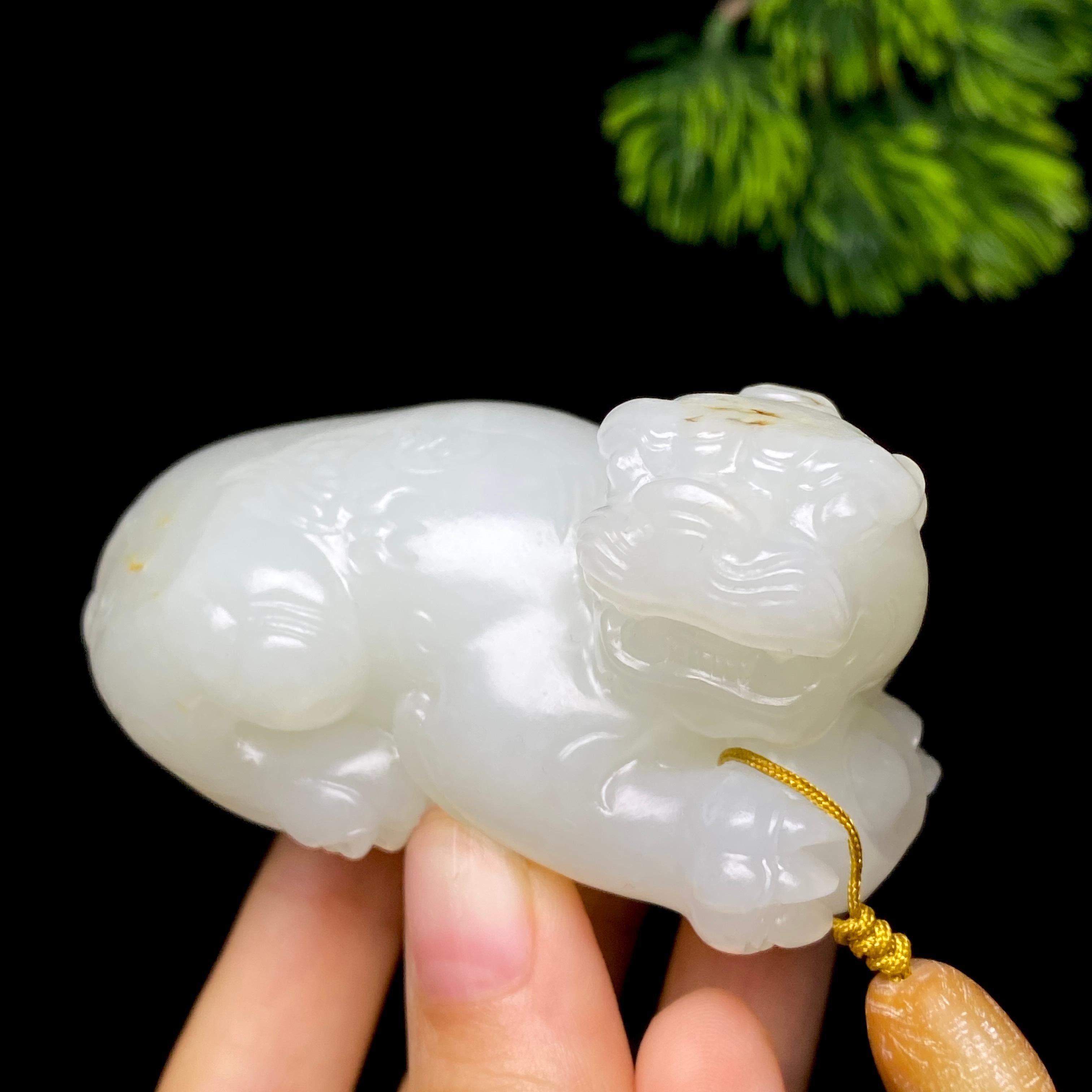 和田玉籽料貔貅把件（172.1g） – 厚德载玉