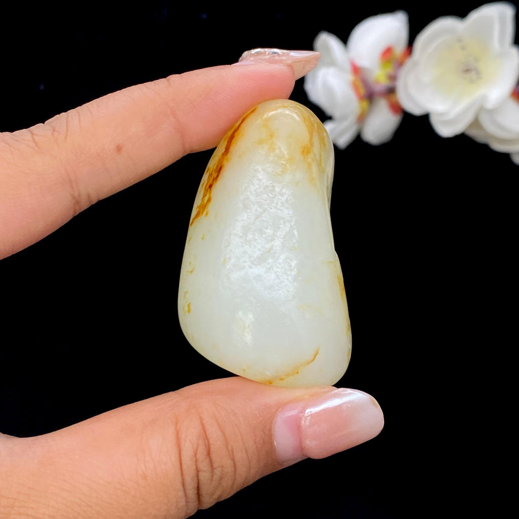 和田玉洒红皮籽料大挂件（51.3g）