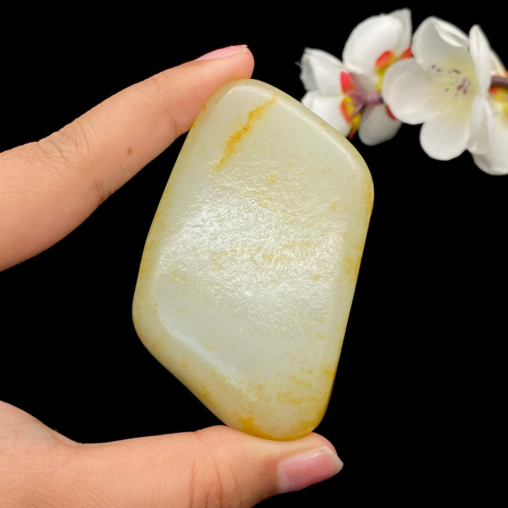 和田玉洒金皮籽料手把件（128.3g）