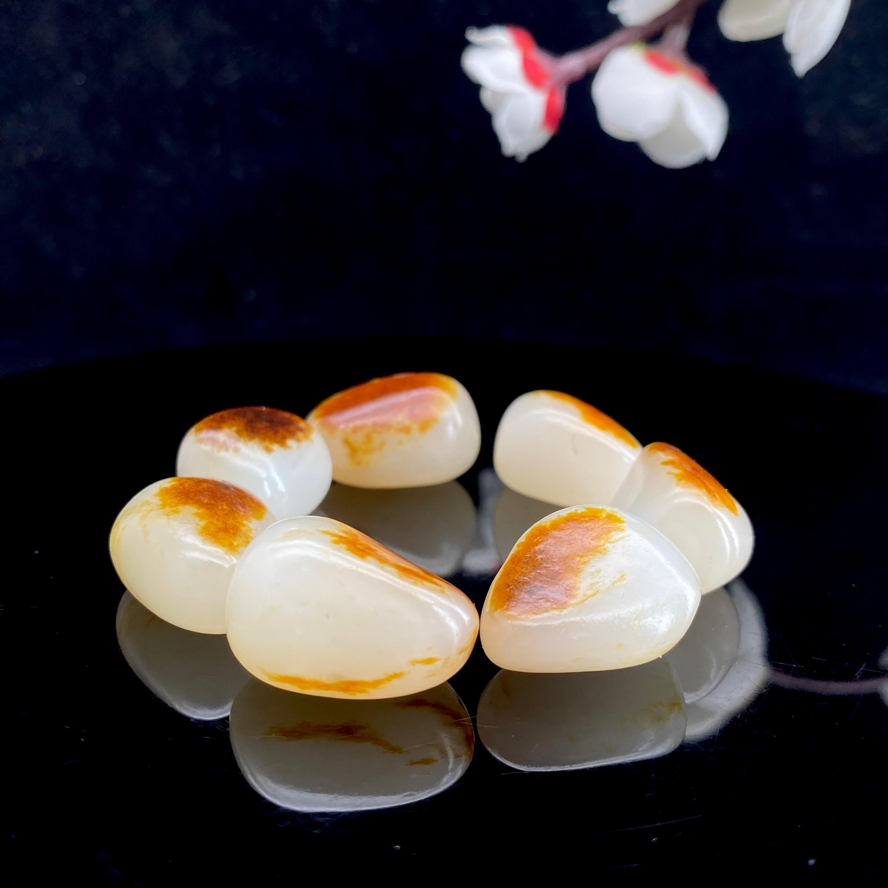 和田玉聚黄皮【精品手串籽】（56.3g）
