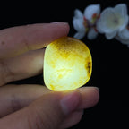 和田玉秋梨皮籽料吊坠籽（14.3g）