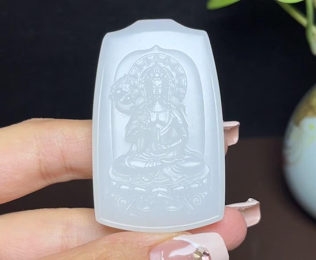 和田羊脂玉观音（44.7g）