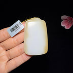 和田玉糖白平安无事牌（46.9g）