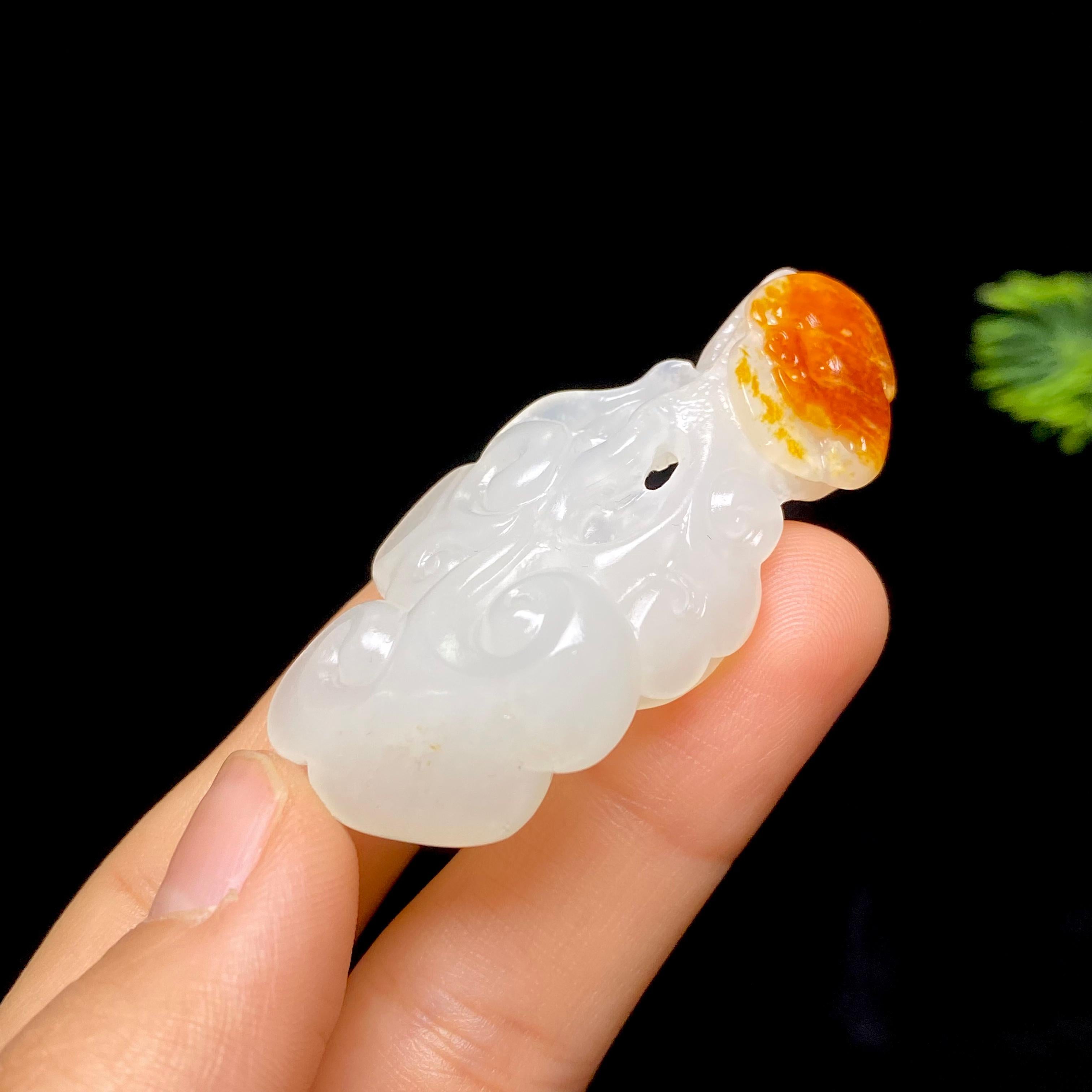 和田玉籽料如意挂件（17.5g）