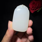 和田玉白玉平安无事牌（38.7g）