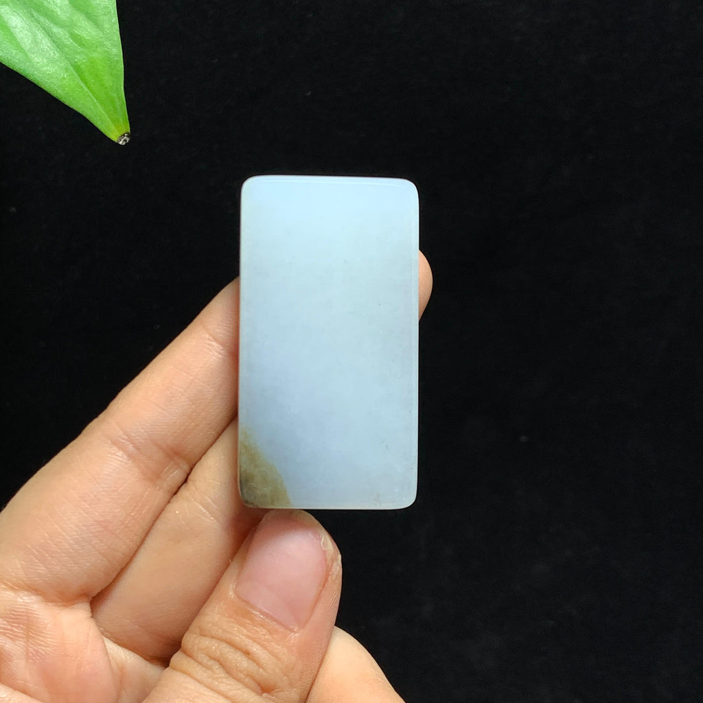 和田籽料青花无事牌挂件（34.3g）