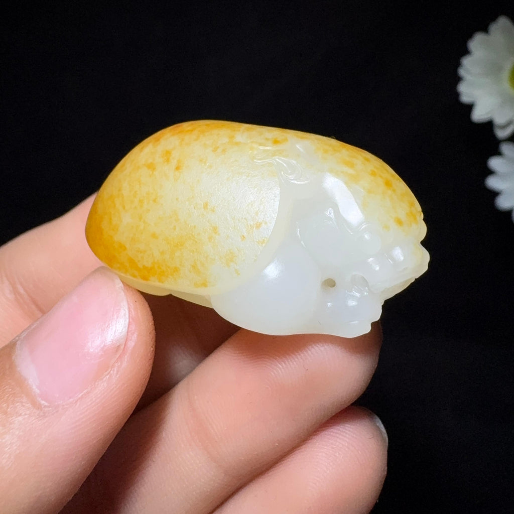 和田玉籽料挂件龙龟（33.0g）