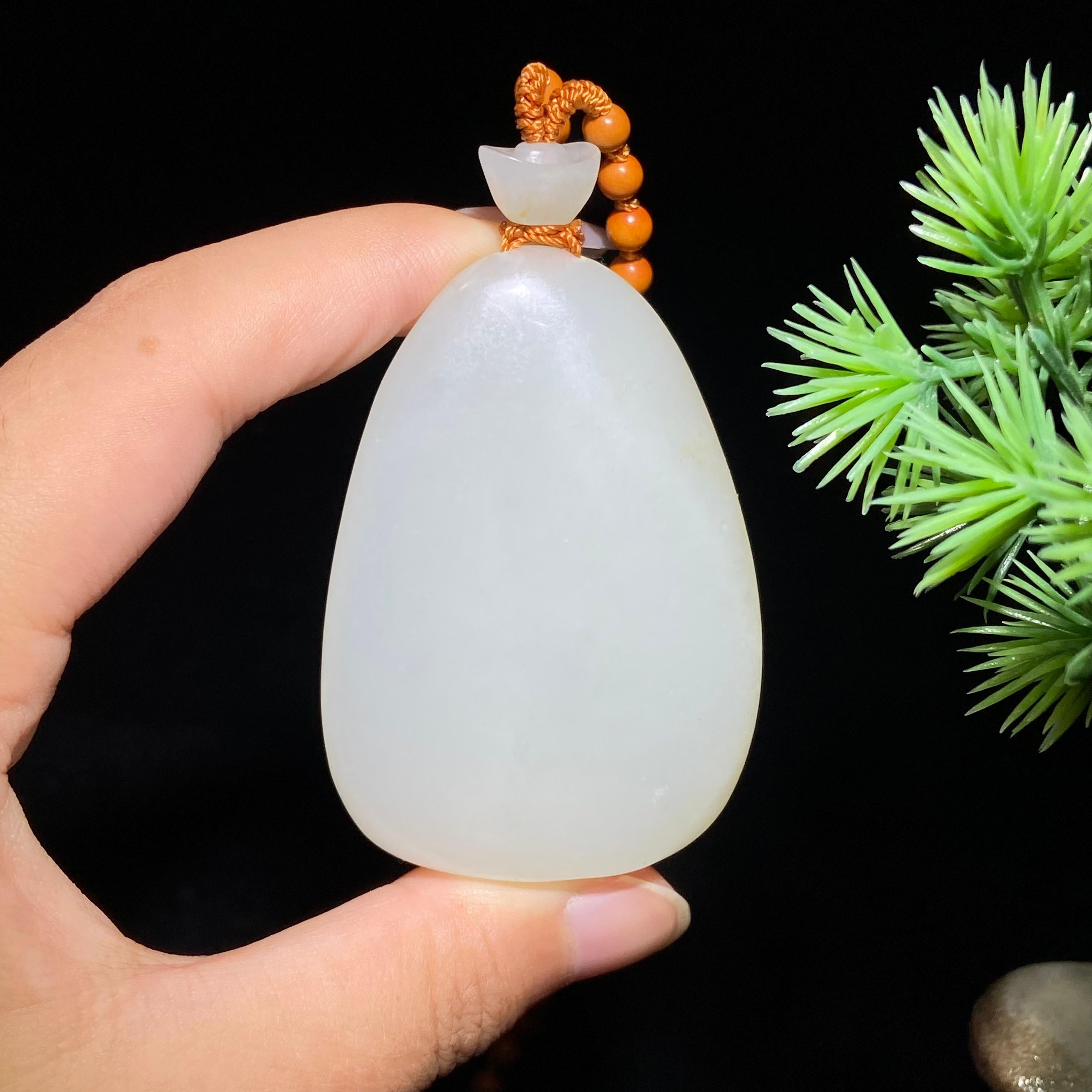 和田玉籽料普贤菩萨（54.3g）