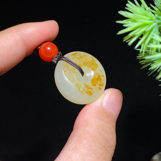 和田玉籽料平安扣（9.1g）