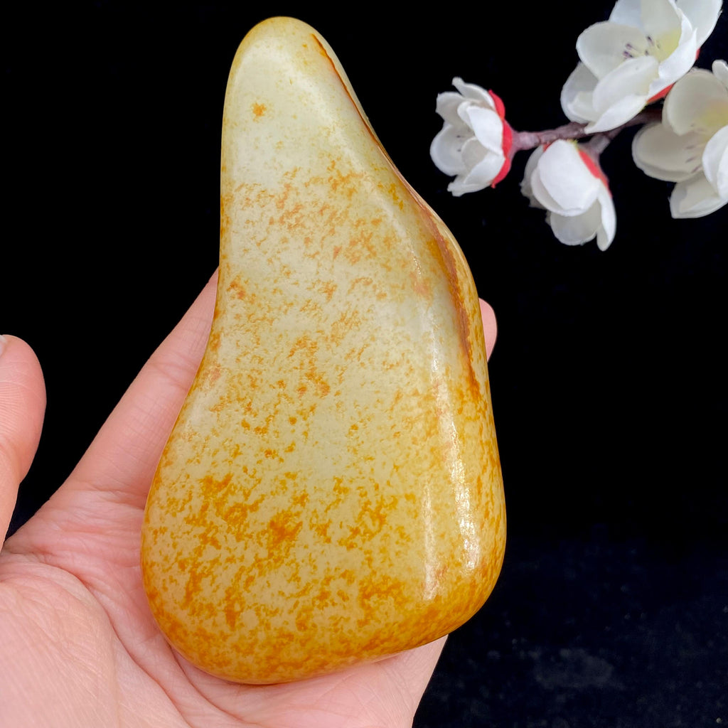 和田玉洒红皮籽料原石（309.6g）