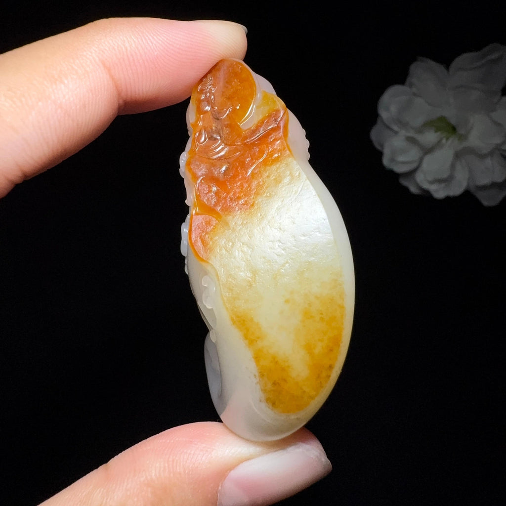 高品质和田玉籽料观音挂件（44.5g）