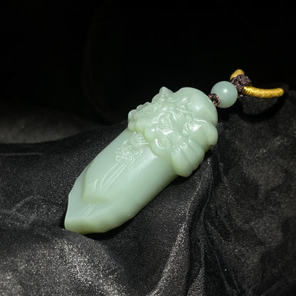 和田玉碧玉粉青瑞兽坠（21.8g）
