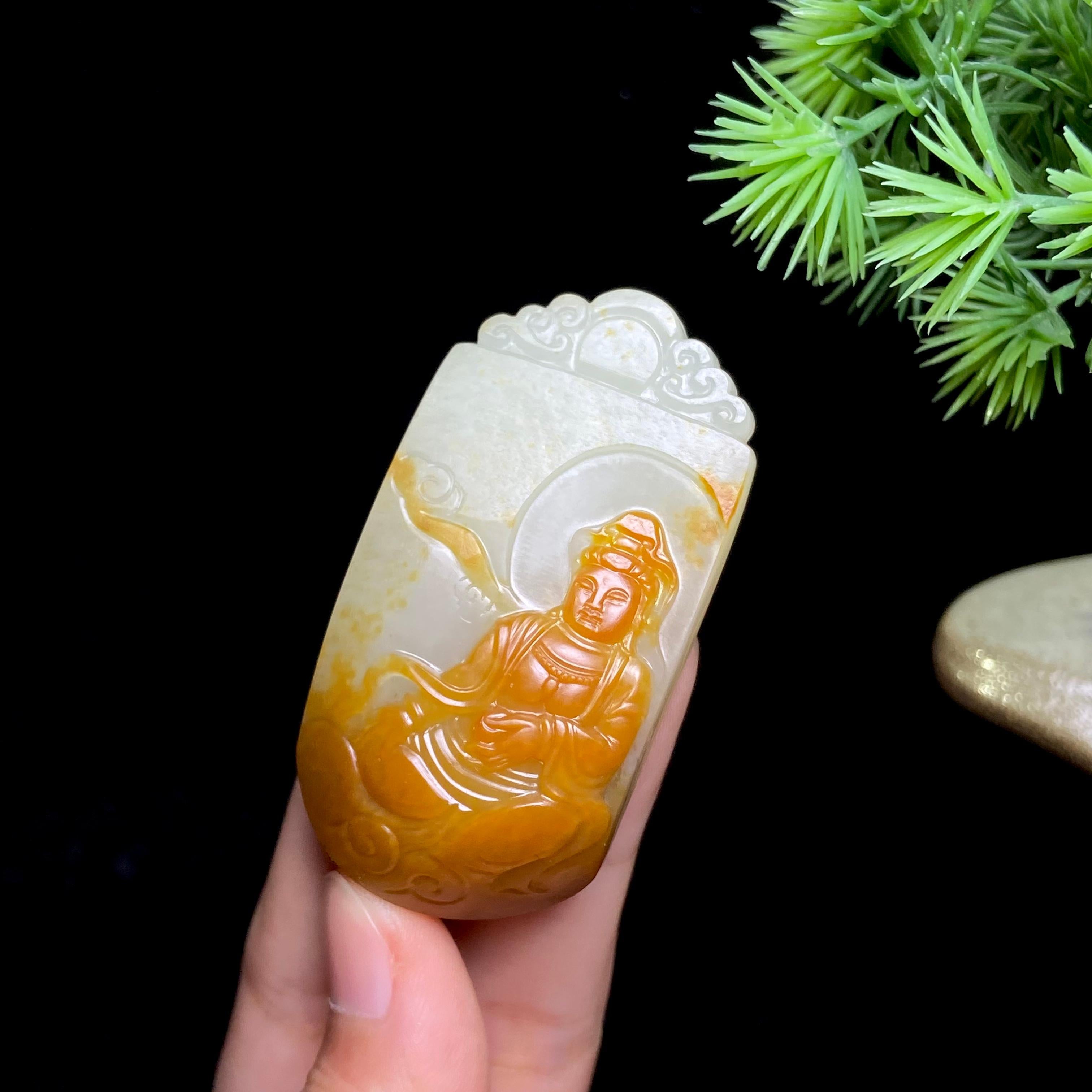 和田玉籽料观音（39.1g）