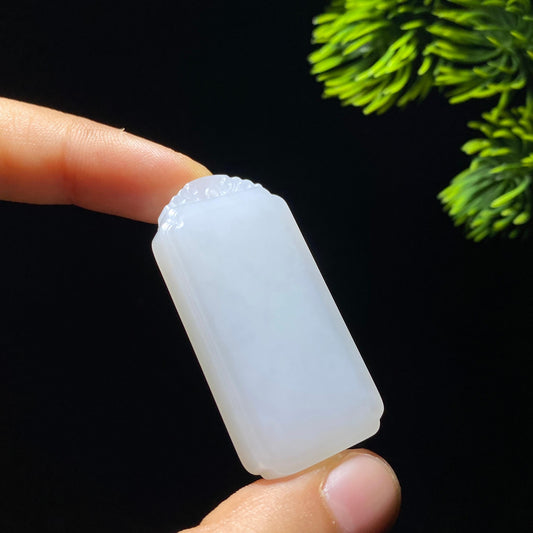 和田玉白玉平安无事牌90880115（17.7g）