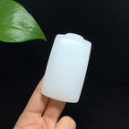 收藏级和田山料羊脂白玉无事牌（72.4g）