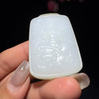 和田玉白玉挂件文殊菩萨（50.2g）