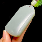和田玉籽料且末蓝无事牌（52.5g）