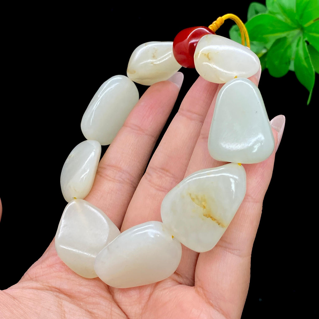 和田玉白玉籽料【精品手串】（88.4g）