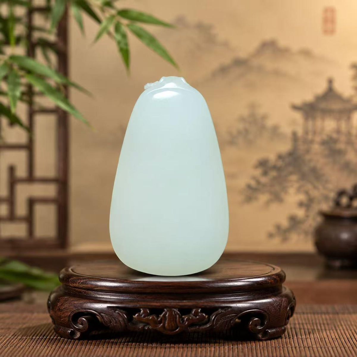 和田山料白玉无事牌挂件（38.2g）