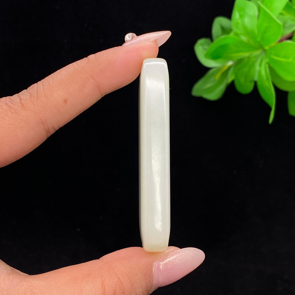 和田玉糖白【平安无事牌】挂件（48.3g）