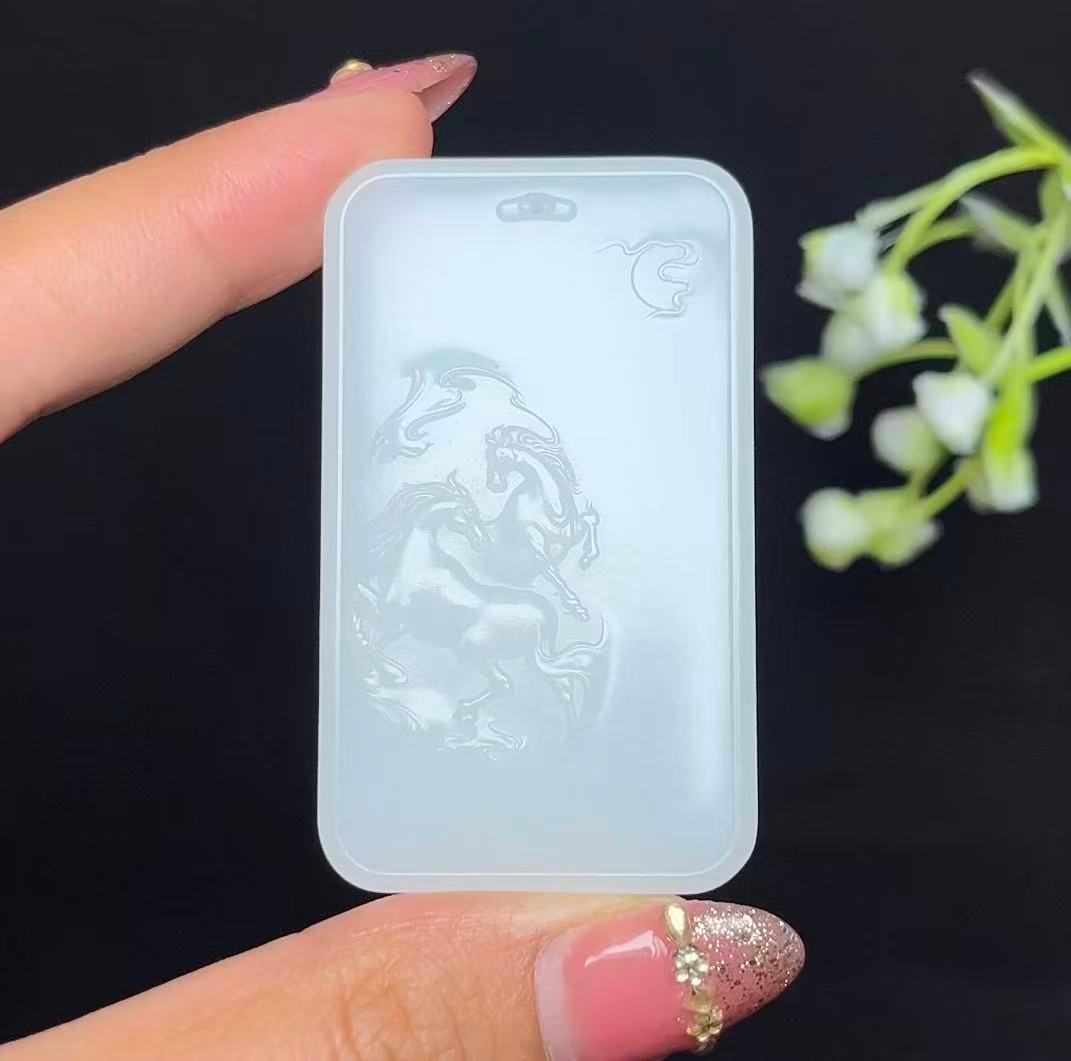 和田玉羊脂白玉马牌马到成功（54.7g）