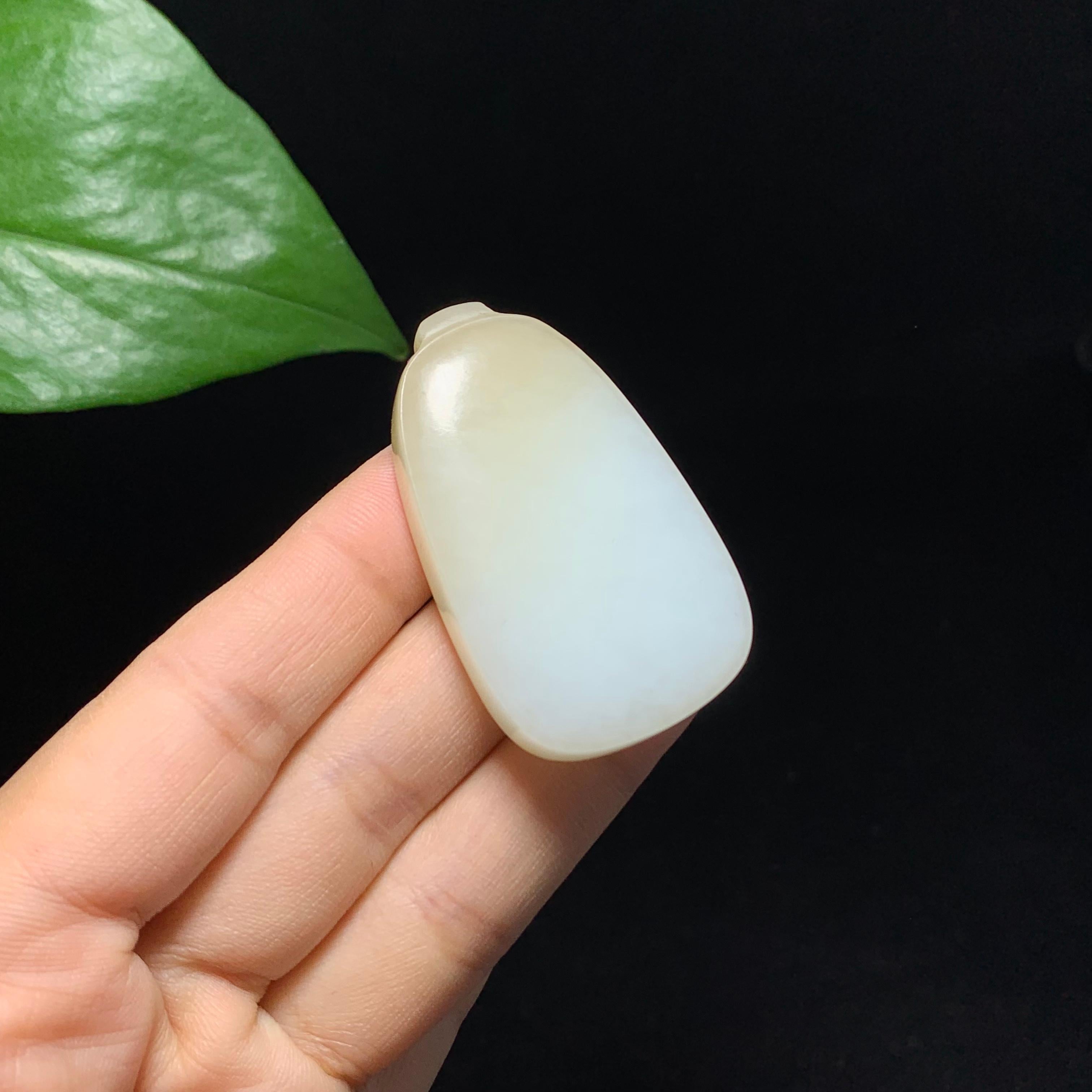 高品质新疆且末糖白玉无事牌（30.9g）