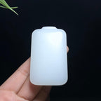 和田羊脂白玉无事牌（60.6g）