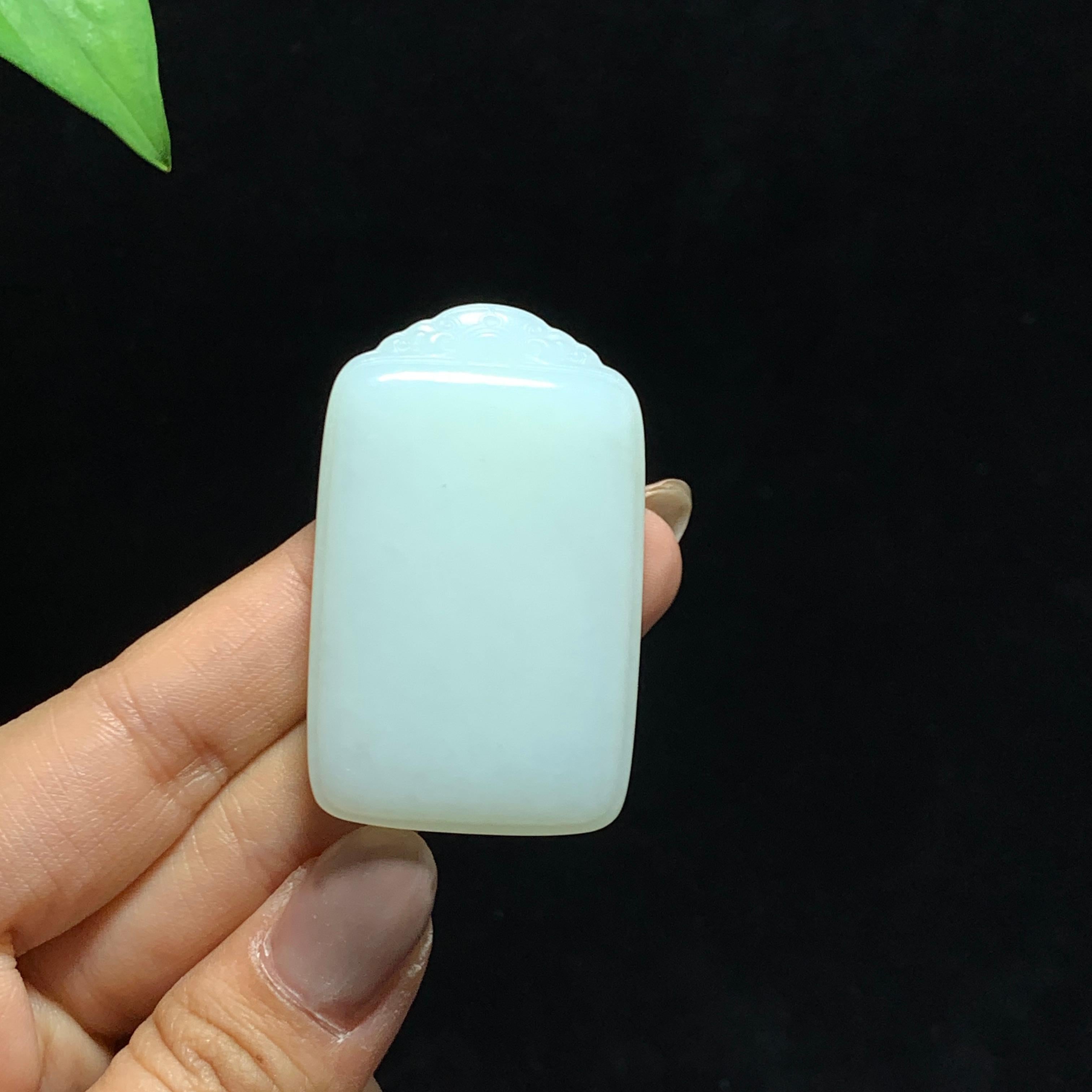 和田山料白玉无事牌挂件（37.5g）